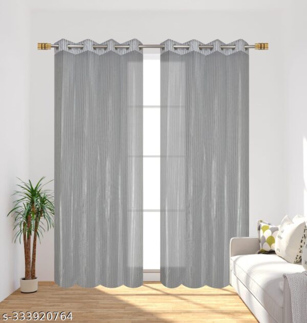 Transparent Sheer Tissue Net Door Curtain Parda