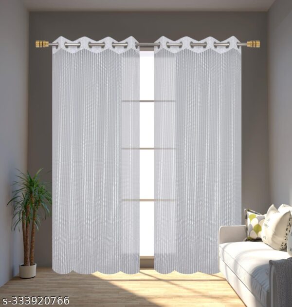 Transparent Sheer Tissue Net Door Curtain Parda