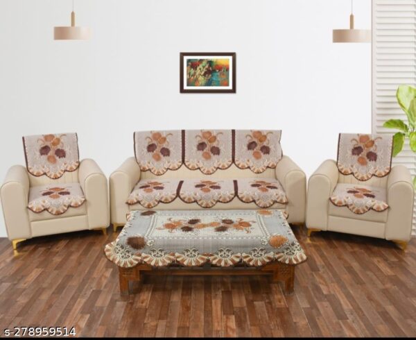 Floral Sofa Cover with Table cover