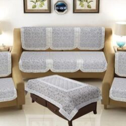 Floral Sofa cover with table cover