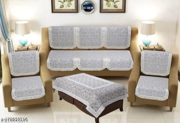 Floral Sofa cover with table cover