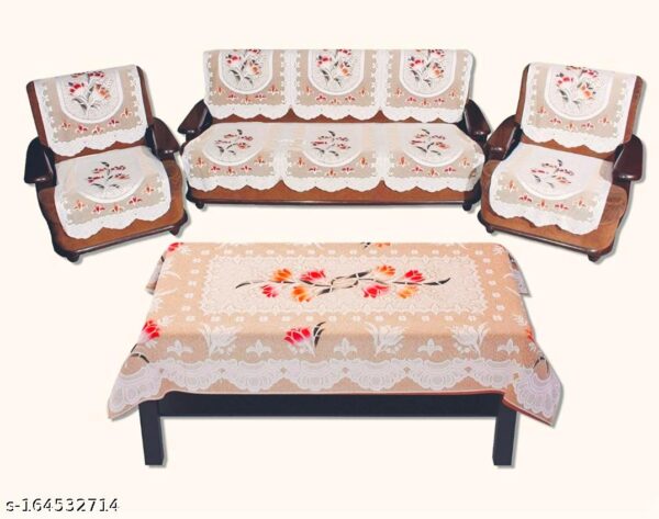 Sofa cover with table cover