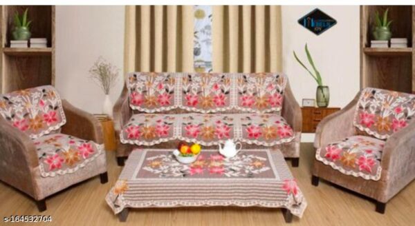 Sofa cover with table cover