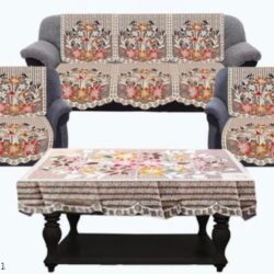 Sofa cover with table cover