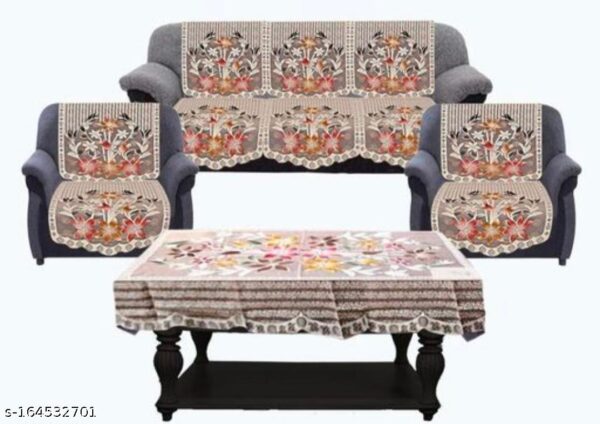 Sofa cover with table cover