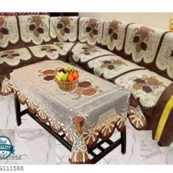 Sofa cover set with table cover