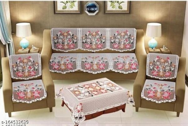 Sofa cover with table cover