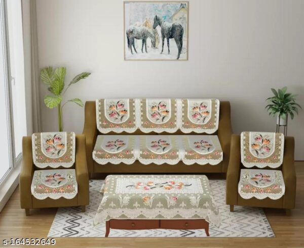 SOFA COVER WITH TABLE COVER