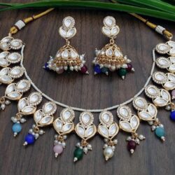 Multicolor Kundan Choker Set | Jewellery