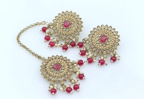 Earring With Tikka | Jewellery