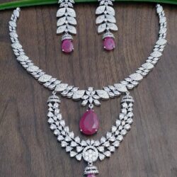 Ruby Stone Necklace set | Jewellery