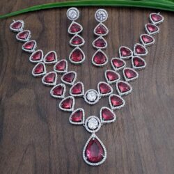 Ruby Red Necklace Set | Jewellery