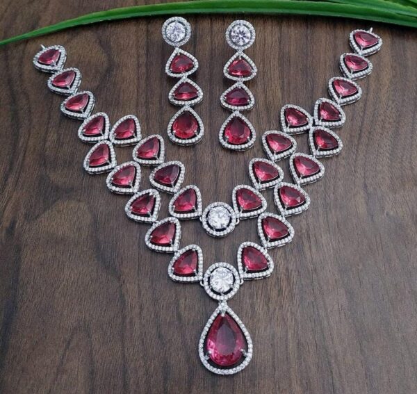 Ruby Red Necklace Set | Jewellery