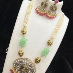 Victorian Ad Stone Necklace Set