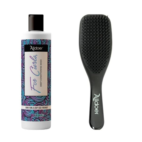 Alldoer Deep Conditioning and Hydrating Hair Mask | Detangler Styling Hair Brush | Combo Pack | Hair Care