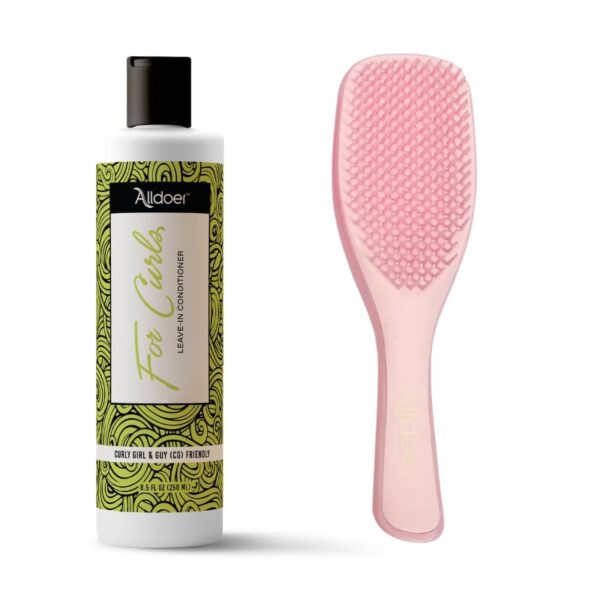 Alldoer Leave-in Conditioner Moisturizes & Detangler Styling Hair Brush | Combo Pack | Hair Care