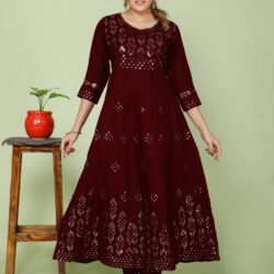 Anarkali kurta & pant with juti