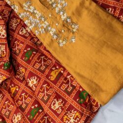 silk kurti | full flair skirt