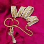 Fabric Belt with Golden Embroidery for Women Fabric Belt for Women