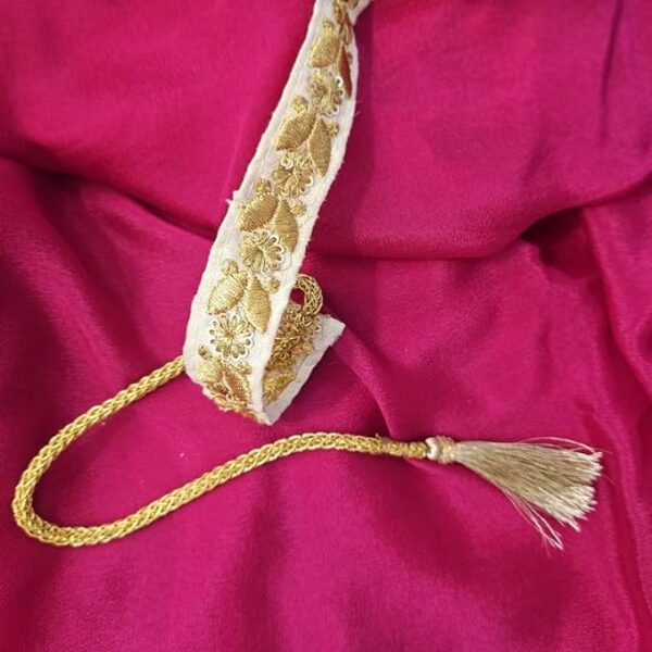 Fabric Belt with Golden Embroidery for Women Fabric Belt for Women