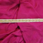 Fabric Belt with Golden Embroidery for Women Fabric Belt for Women