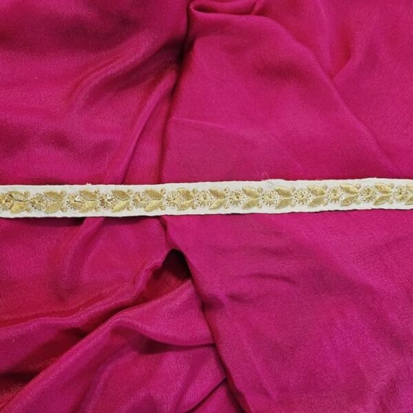 Fabric Belt with Golden Embroidery for Women Fabric Belt for Women