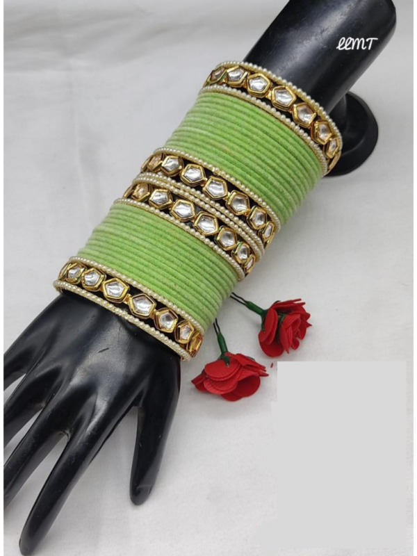 Kundan Velvet bangles For Women | Jewellery