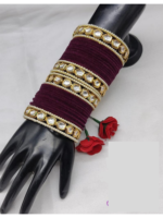 Kundan Velvet bangles For Women | Jewellery