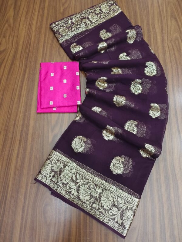 Viscose Saree with Jari