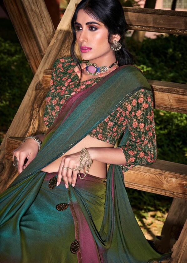 Velvet Chiffon Saree