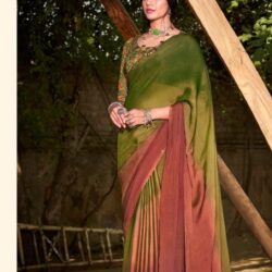 Velvet Chiffon Saree