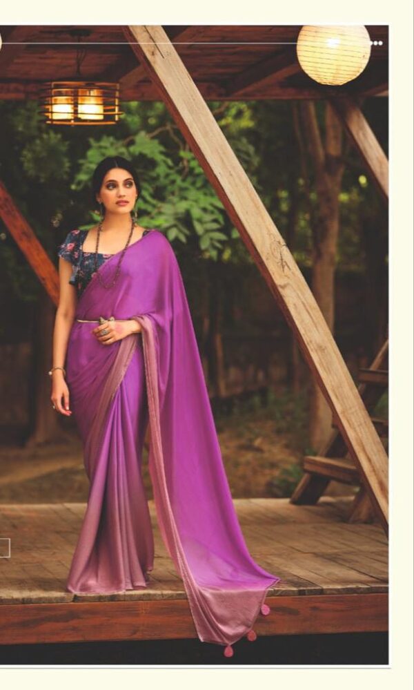 Velvet Chiffon Saree