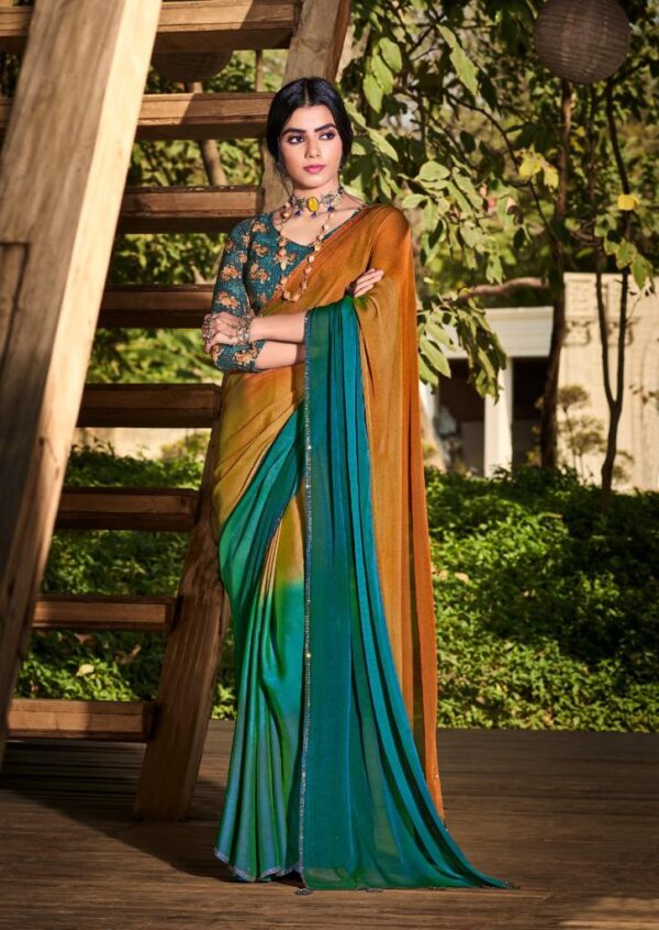 Velvet Chiffon Saree