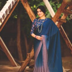 Velvet Chiffon Saree