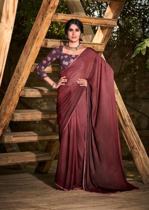 Velvet Chiffon Saree