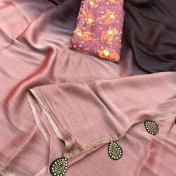 Velvet Chiffon Saree