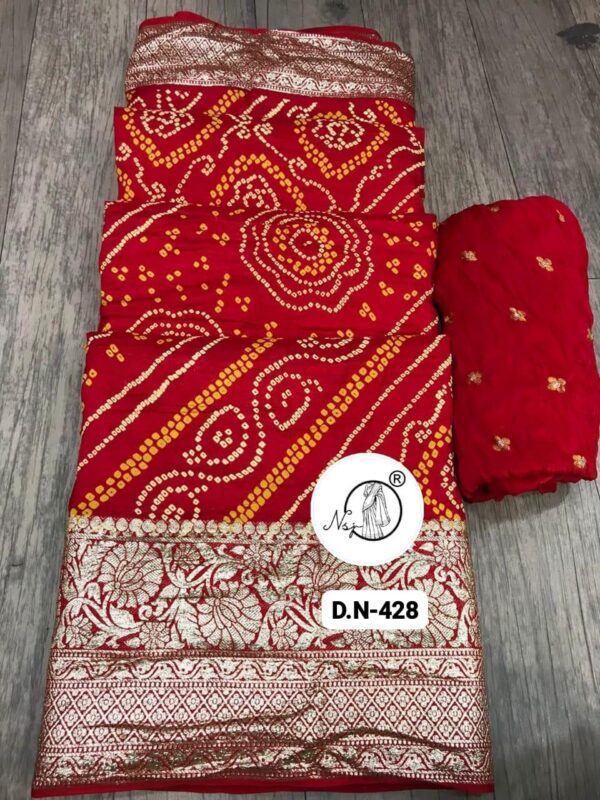 Russian fabric Bandej Saree