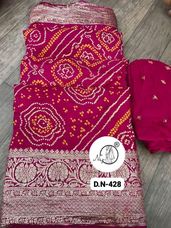 Russian fabric Bandej Saree