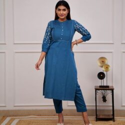 Blue Kurti pant set | Kurti