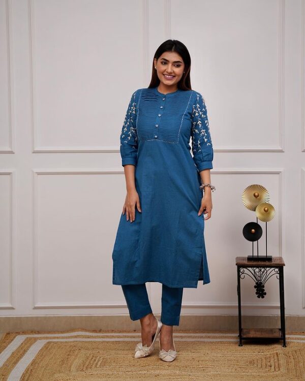 Blue Kurti pant set | Kurti