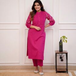 Pink Kurti pant set | Kurti