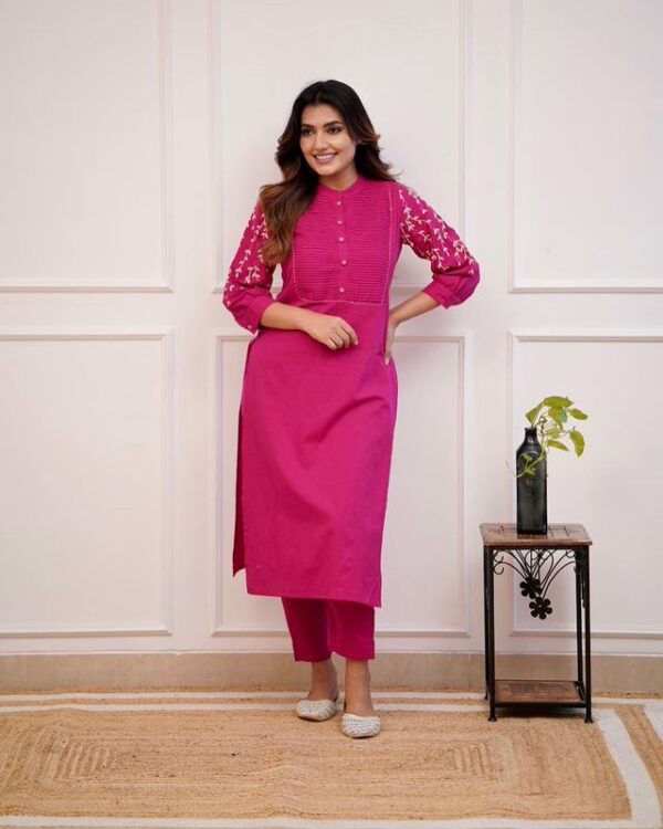 Pink Kurti pant set | Kurti