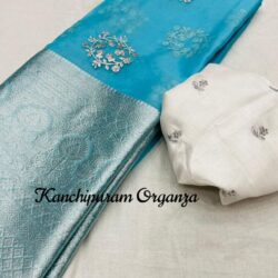 Kanchipuram Sky Blue Saree | Sarees