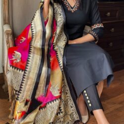 cotton suit and khadi dupatta | Kurti