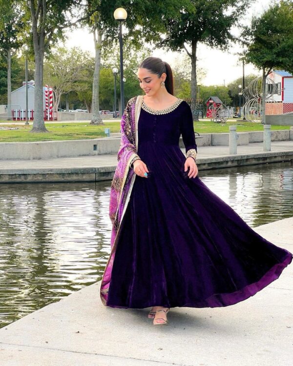 Women Velvet Gown