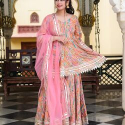 Pink Sharara Set