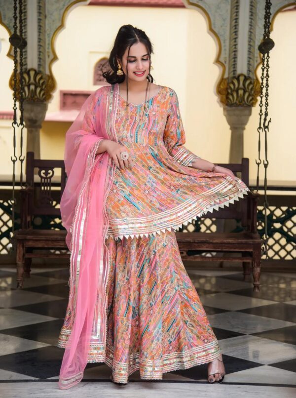 Pink Sharara Set